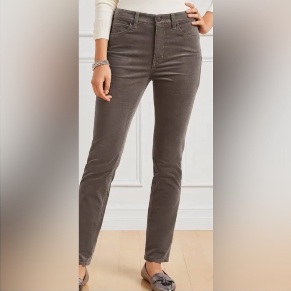 NWT Talbots Pant Trouser Corduroy Heritage Straight Leg Taupe Brown Petite Class - Picture 14 of 14